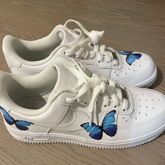 Nike AF1 Custom Blue Butterfly - Picture 4 of 12